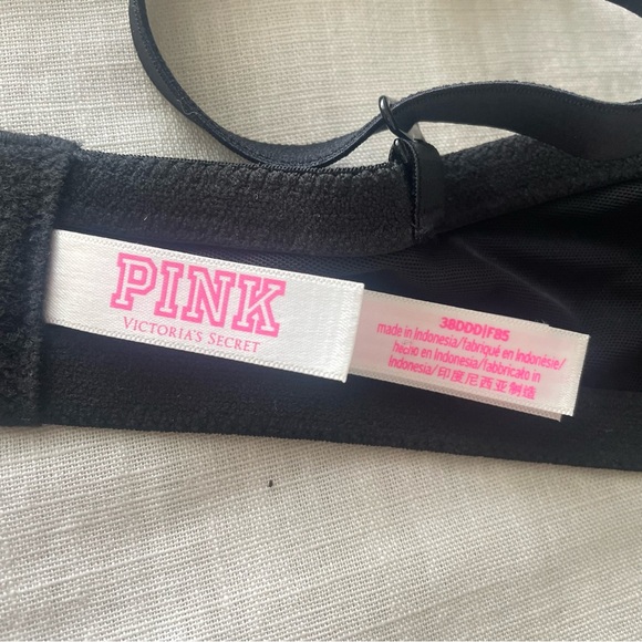 Pink Wear Everywhere Bra 38DDD Black Padded Underwire Victoria’s Secret - Picture 8 of 13